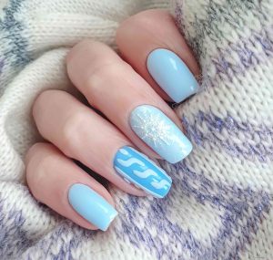 nail art bleu 