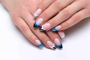 nail art bleu 