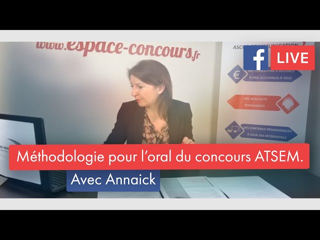 Facebook Live #9 – Méthodologie pour l’oral du concours ATSEM.