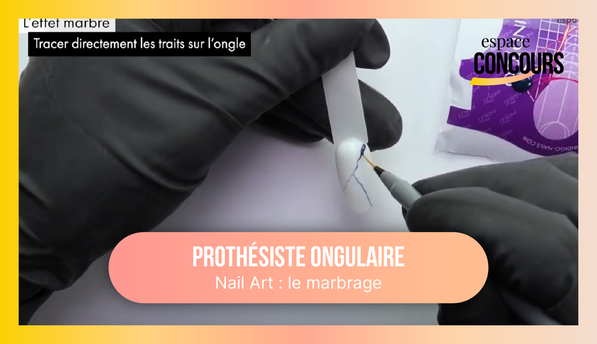 Nail Art : le marbrage avec Espace Concours [ Extrait Vidéo Tuto ]