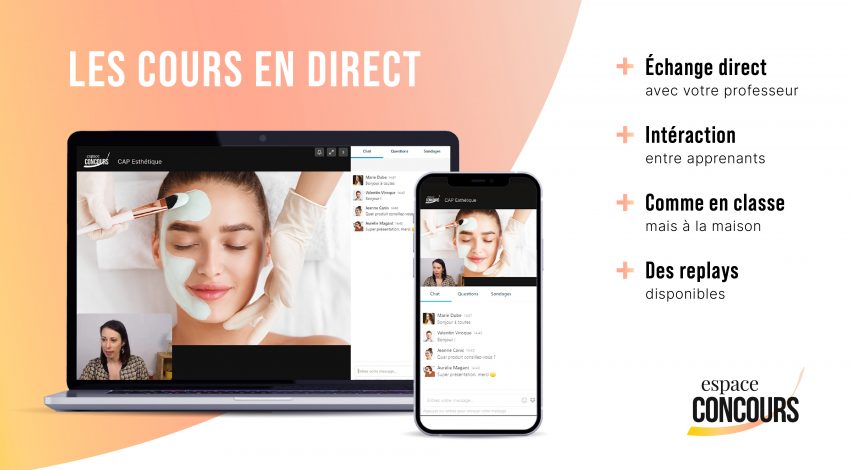 Les cours en direct d’Espace Concours