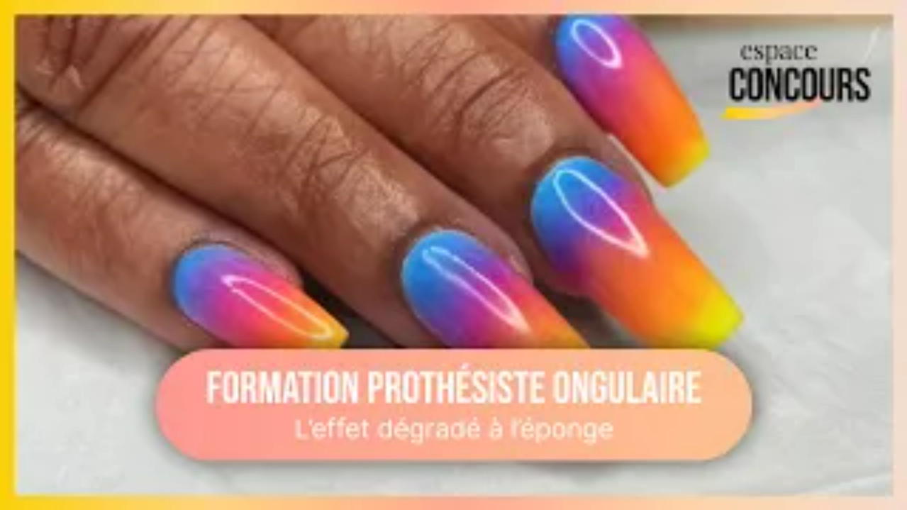 L’effet dégradé à l’éponge [Formation Prothésiste Ongulaire – Vidéo Tuto – Extrait de cours]