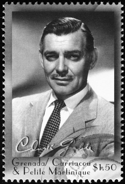 L'acteur Clark Gable portait la moustache crayon.