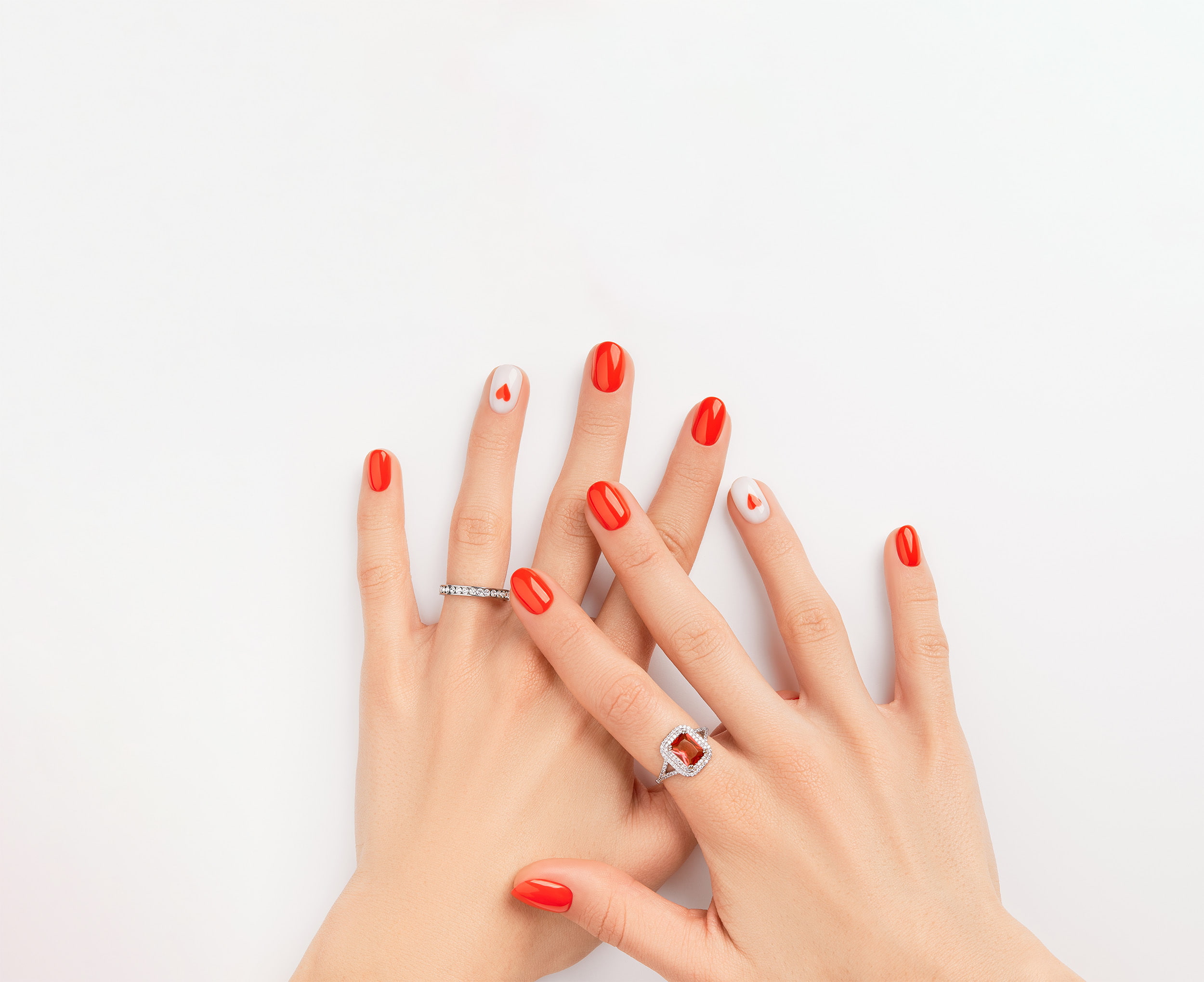 nail art saint valentin facile