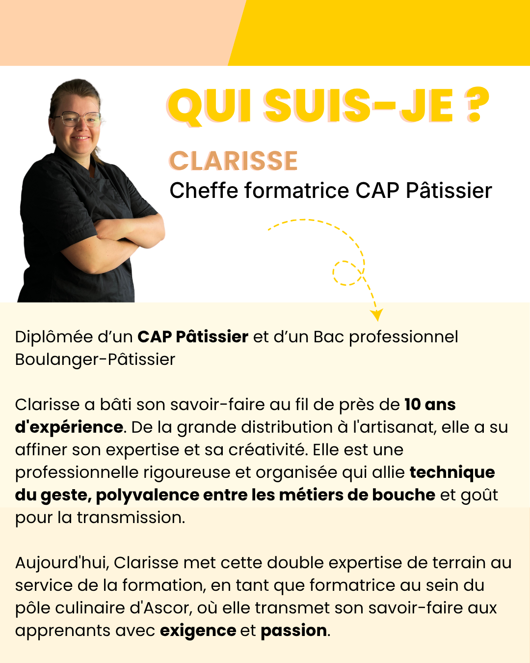 Clarisse formatrice CAP Patisserie Ascor Espace Concours